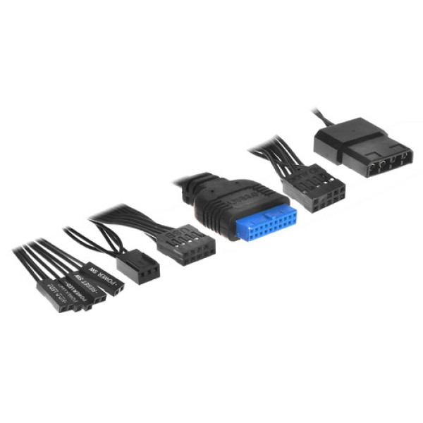Корпус PowerCase Mistral Micro Z3W Mesh LED [CMIMZW-L3] белый
