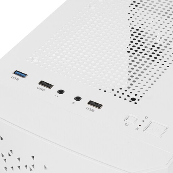 Корпус PowerCase Mistral Micro Z3W Mesh LED [CMIMZW-L3] белый