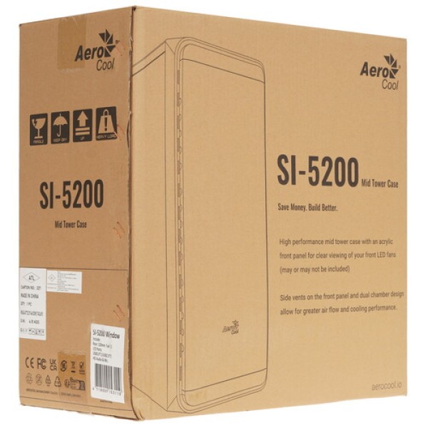 Корпус AeroCool SI-5200 Window [4718009153110] черный