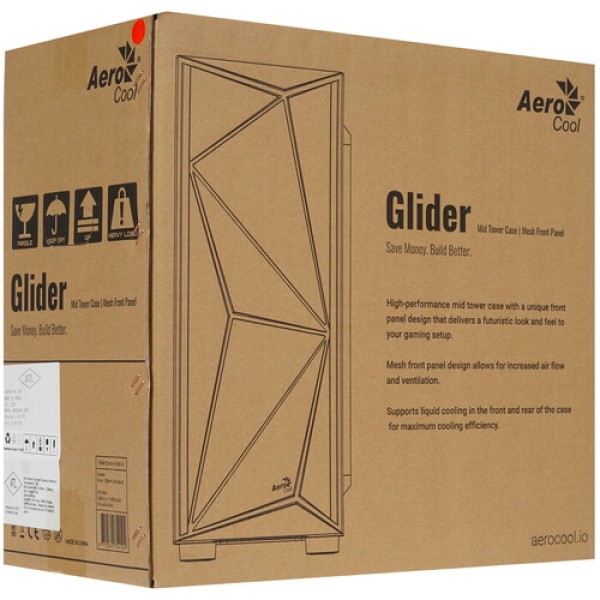 Корпус AeroCool Glider-G [Glider Cosmo-G-BK-v1] черный