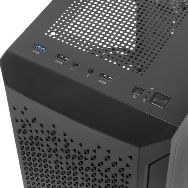 Корпус Powercase Mistral Micro Z3B Mesh LED [CMIMZB-L3] черный