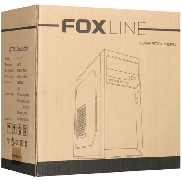 Корпус Foxline FL-702 [FL-702-FZ450] черный