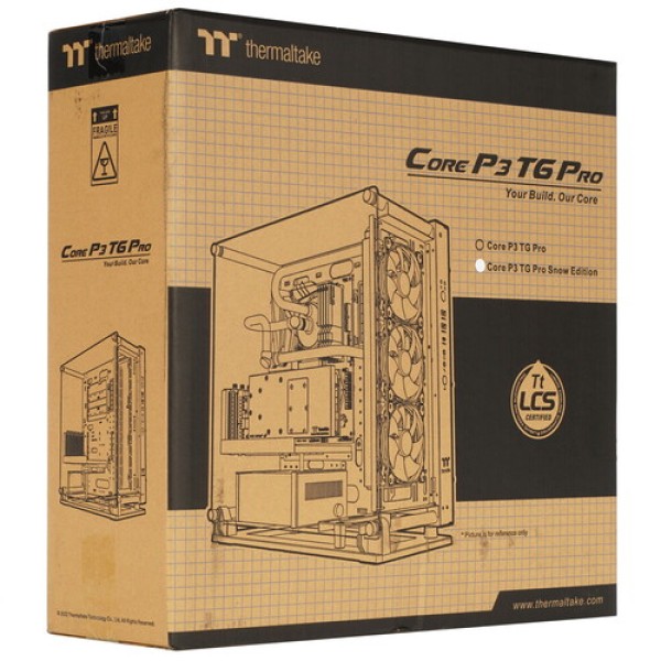 Корпус Thermaltake Core P3 TG Pro Snow [CA-1G4-00M6WN-09] белый