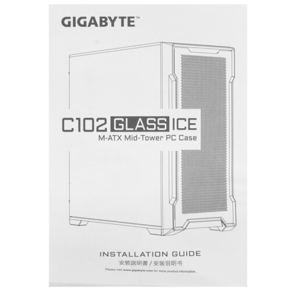 Корпус GIGABYTE C102 GLASS ICE [GB-C102GI] белый