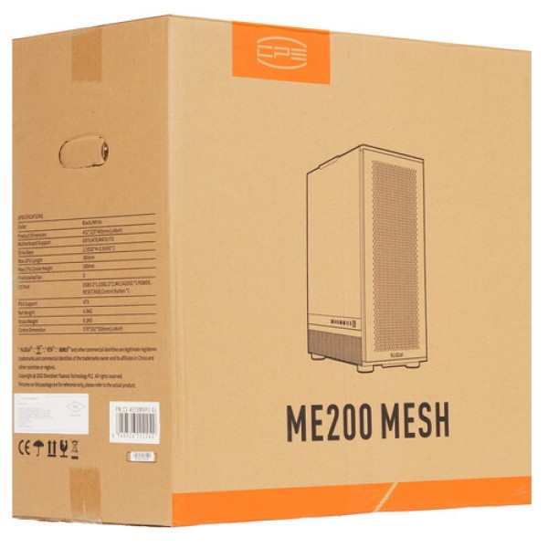Корпус PCCooler ME200 MESH WH [C3-A520WHP3-GL] белый