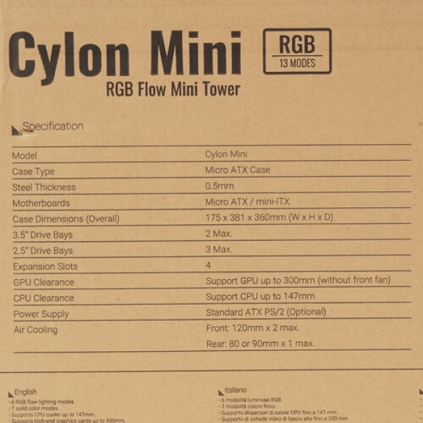 Корпус AeroCool Cylon Mini [4718009159266] белый