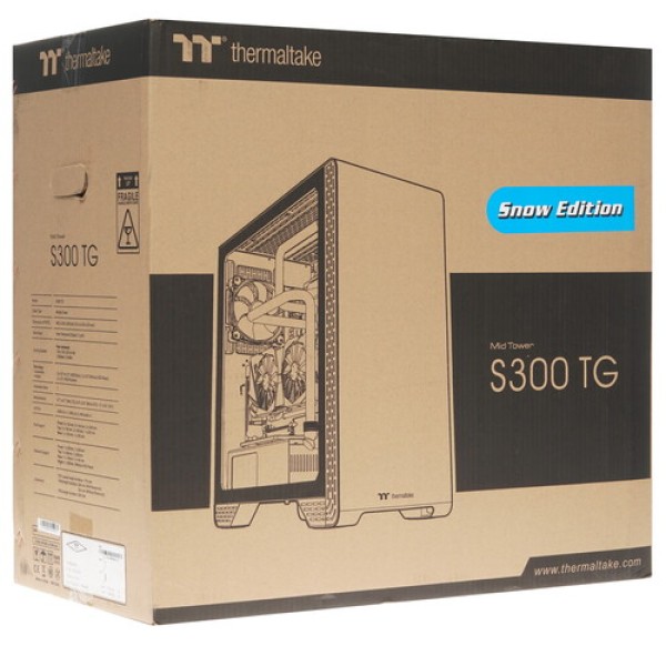 Корпус Thermaltake S300 Tempered Glass Snow Edition [CA-1P5-00M6WN-00] белый