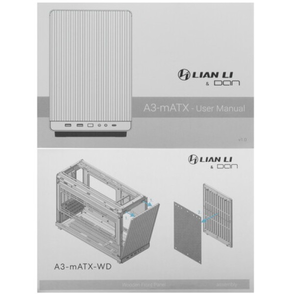 Корпус LIAN LI A3-mATX Wood Edition [G99.A3W-WD.R0] белый