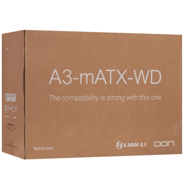 Корпус LIAN LI A3-mATX Wood Edition [G99.A3W-WD.R0] белый