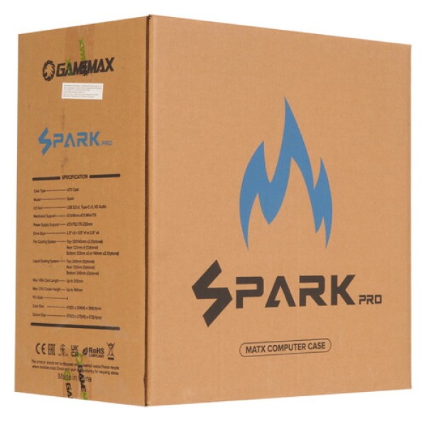 Корпус GameMax Spark Pro Black [ГС-00007113] черный