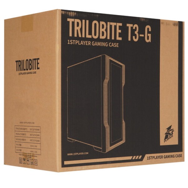 Корпус 1STPLAYER TRILOBITE T3 [T3-BK-4F2(AP)] черный