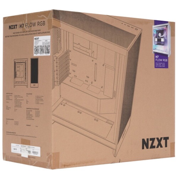 Корпус NZXT H7 Flow Black [CM-H72FW-R1] белый