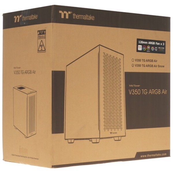 Корпус Thermaltake V350 TG ARGB Air Snow [CA-1S3-00M6WN-03] белый