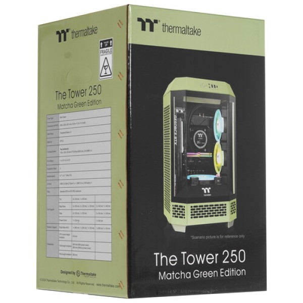 Корпус Thermaltake The Tower 250 Matcha Green [CA-1Z9-00SEWN-00] зеленый