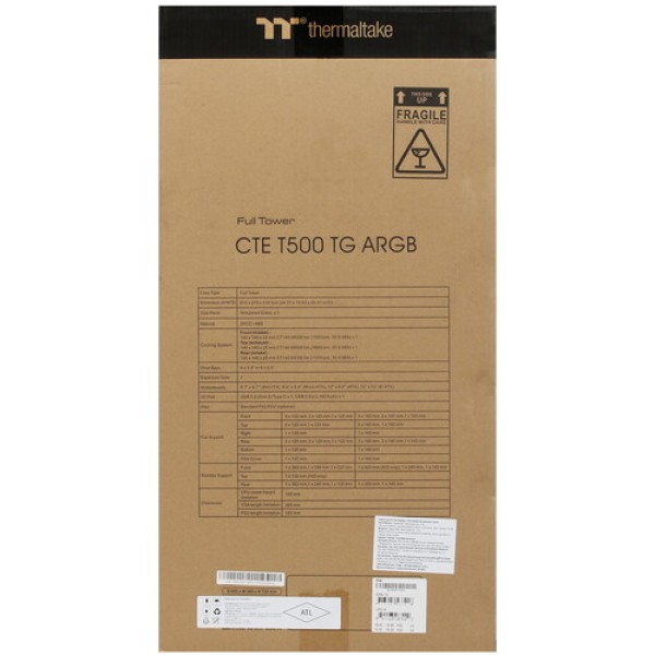 Корпус Thermaltake CTE T500 TG ARGB [CA-1X8-00F1WN-01] черный