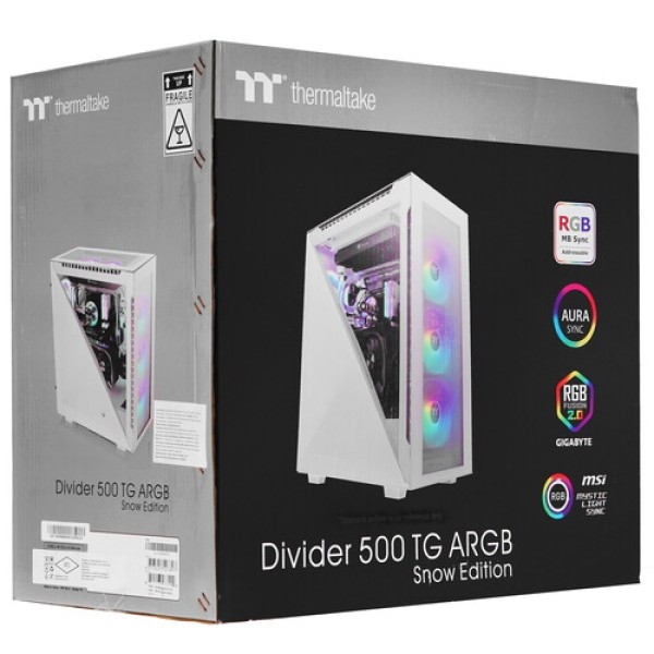 Корпус Thermaltake Divider 500 TG Snow ARGB [CA-1T4-00M6WN-01] белый