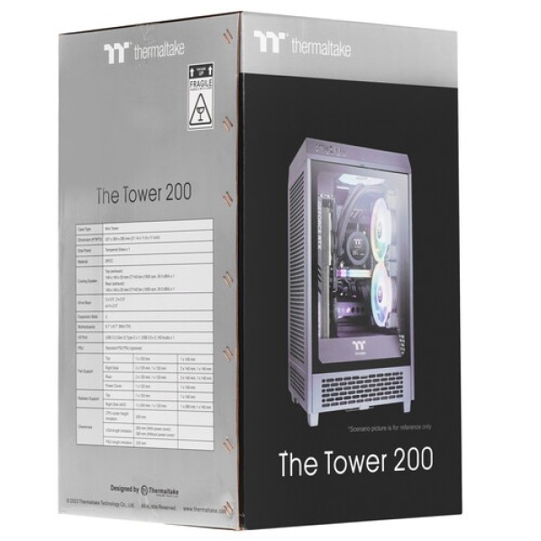 Корпус Thermaltake The Tower 200 [CA-1X9-00S1WN-00] черный