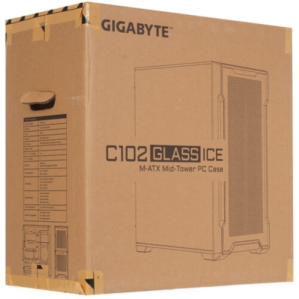 Корпус GIGABYTE C102 GLASS ICE [GB-C102GI] белый