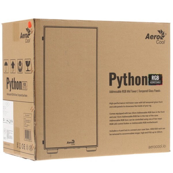 Корпус AeroCool Python [Python-G-BK-v1] черный