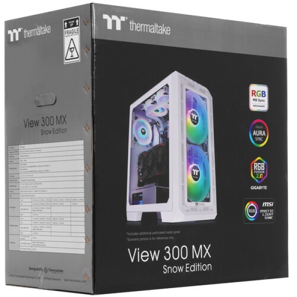 Корпус Thermaltake View 300 MX Snow [CA-1P6-00M6WN-00] белый