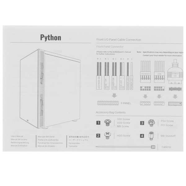 Корпус AeroCool Python [Python-G-BK-v1] черный