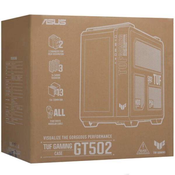 Корпус ASUS TUF Gaming GT502 [90DC0093-B09010] белый