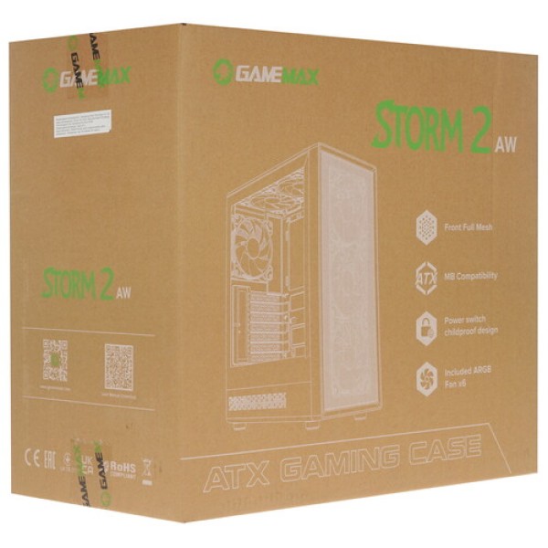 Корпус GameMax Storm WH [STORMWH] белый