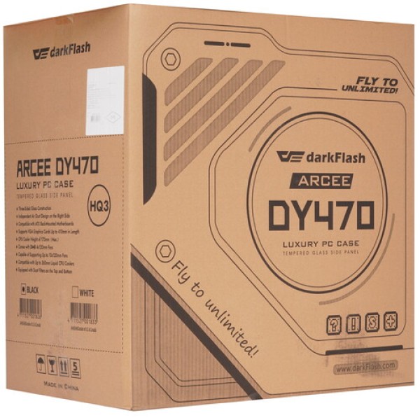 Корпус DarkFlash DY470 [DC-DY470-B-HQ2] черный