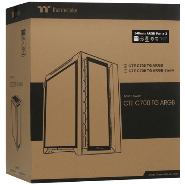 Корпус Thermaltake CTE C700 TG ARGB [CA-1X7-00F1WN-01] черный