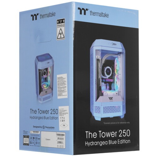 Корпус Thermaltake The Tower 250 Hydrangea Blue [CA-1Z9-00SFWN-00] голубой