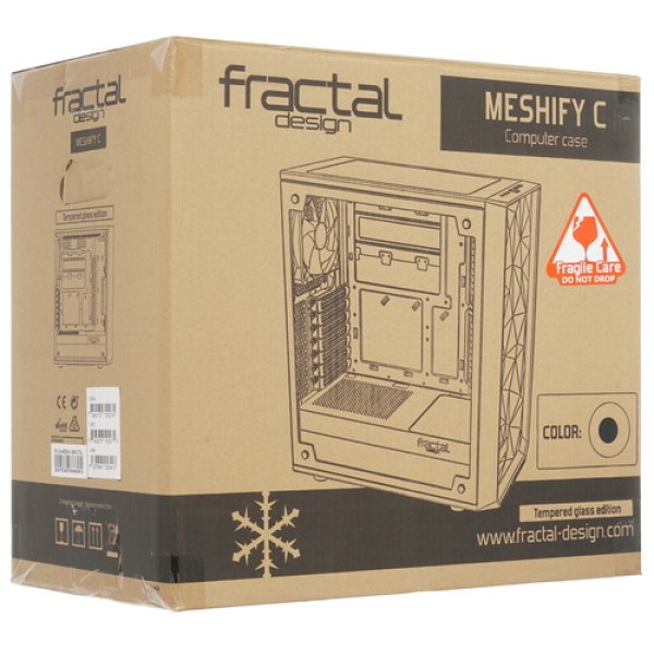 Корпус Fractal Design Meshify C Black - TG [FD-CA-MESH-C-BKO-TGL] черный
