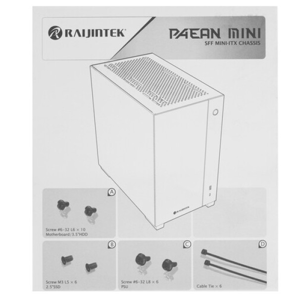 Корпус Raijintek Paean Mini [0R20B00213] черный