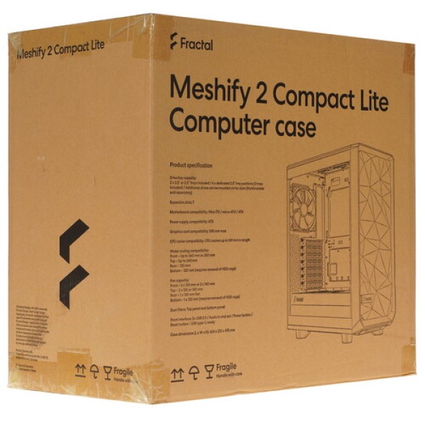 Корпус Fractal Design Meshify 2 Compact Lite [FD-C-MEL2C-04] белый