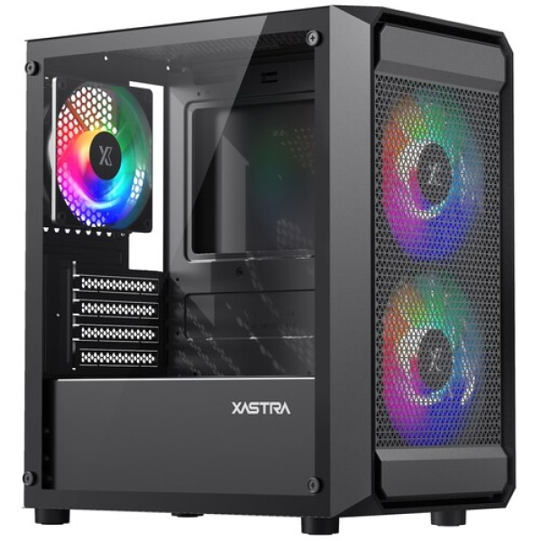 Корпус XASTRA A303M 3FRGB [A303M-2FC14F-1FC12F] черный