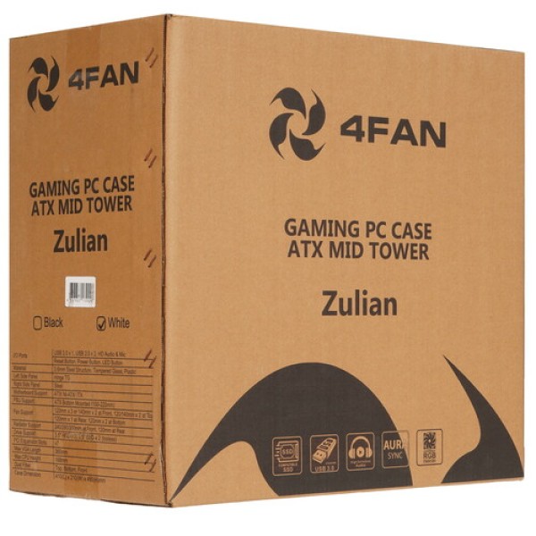 Корпус 4FAN Zulian [ZULATWFP] белый