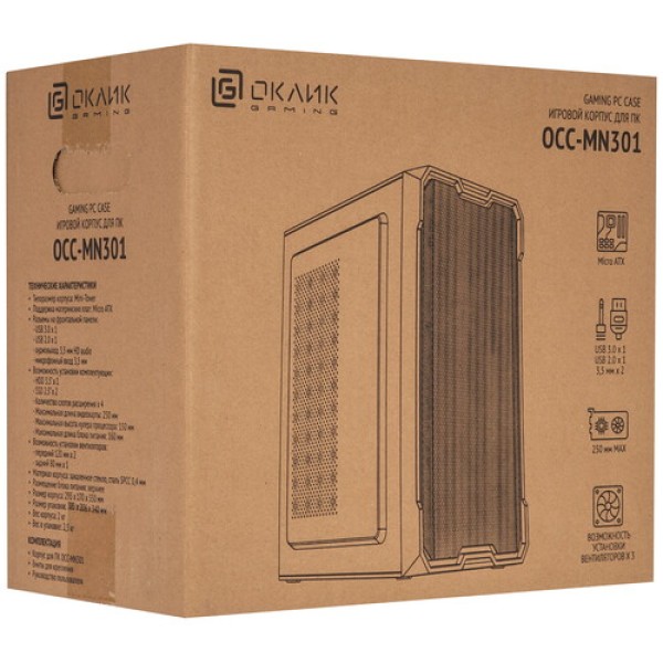 Корпус Оклик OCC-MN301 черный