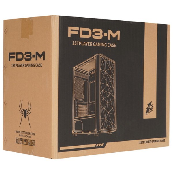 Корпус 1STPLAYER FD3-M [FD3-M-BK-4F1] черный