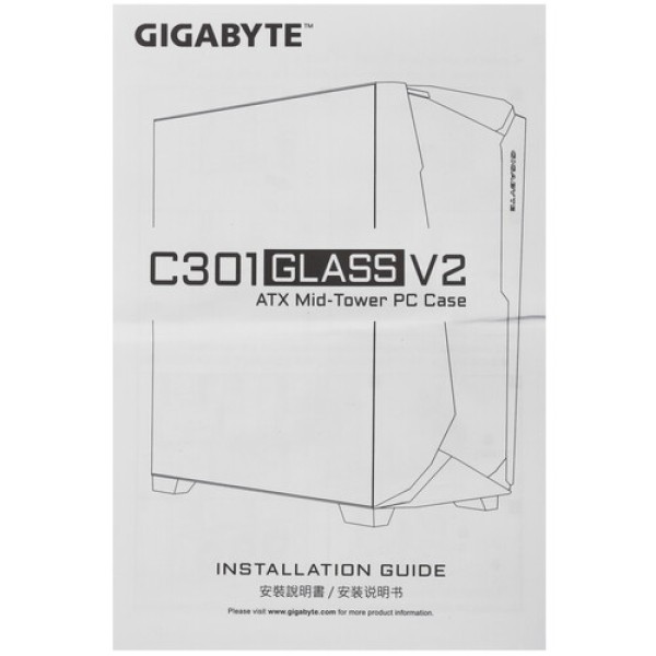 Корпус GIGABYTE C301 GLASS V2 [28300-GC301B-2CKR] черный