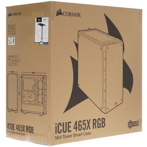 Корпус Corsair Crystal iCue 465X RGB [CC-9011188-WW] черный