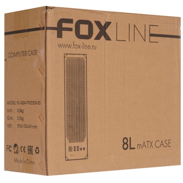 Корпус Foxline FL-1004 [FL-1004-TFX230B-85] черный