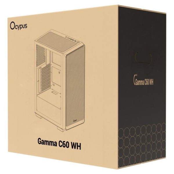 Корпус Ocypus Gamma C60 [Gamma-C60-WHG000XX-GL] белый