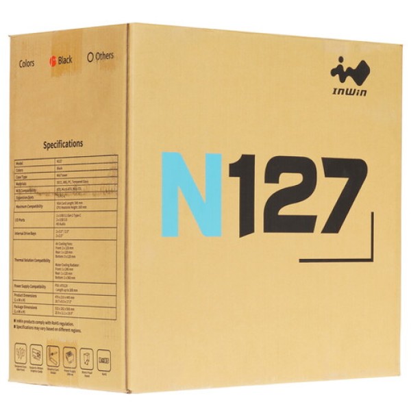 Корпус InWin N127 Nebula [IW-CS-N127BLK-1AL120] черный