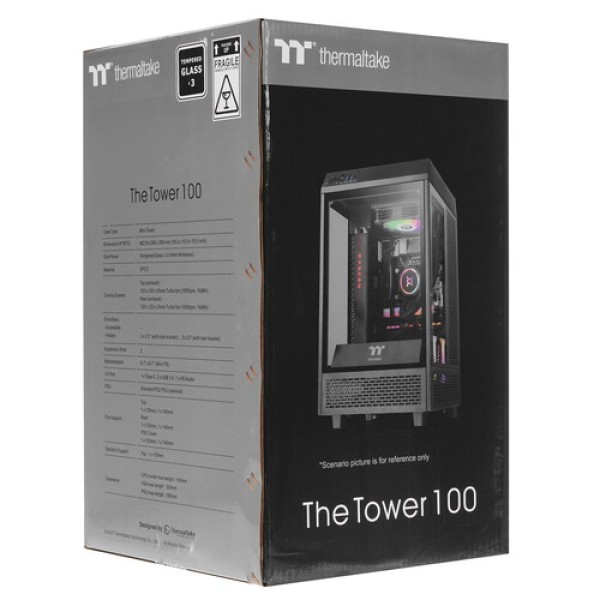 Корпус Thermaltake The Tower 100 [CA-1R3-00S1WN-00] черный