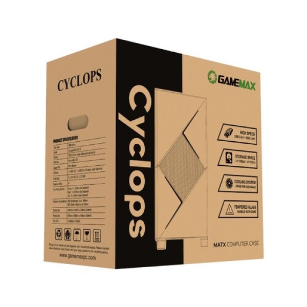Корпус GameMax Cyclops BG [CyclopsBG] черный