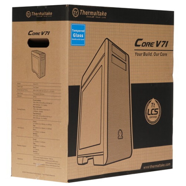 Корпус Thermaltake Core V71 Tempered Glass Edition [CA-1B6-00F1WN-04] черный