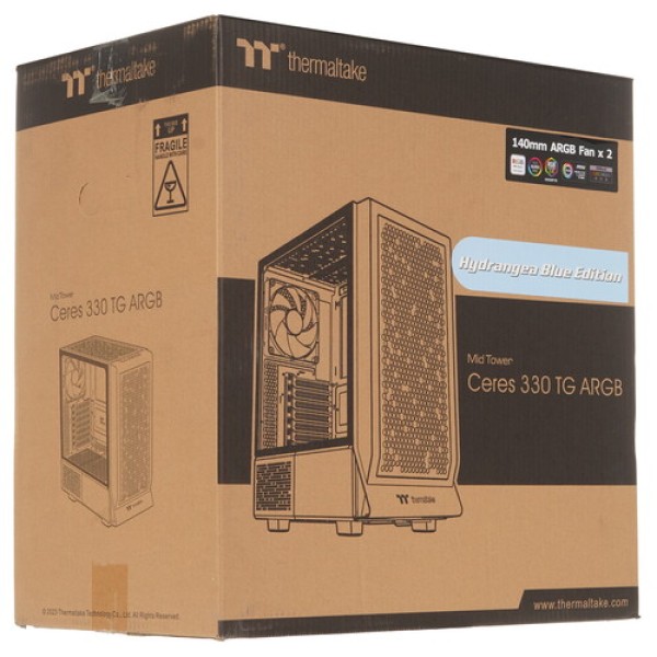 Корпус Thermaltake Ceres 330 TG ARGB Hydrangea Blue [CA-1Y2-00MFWN-00] голубой