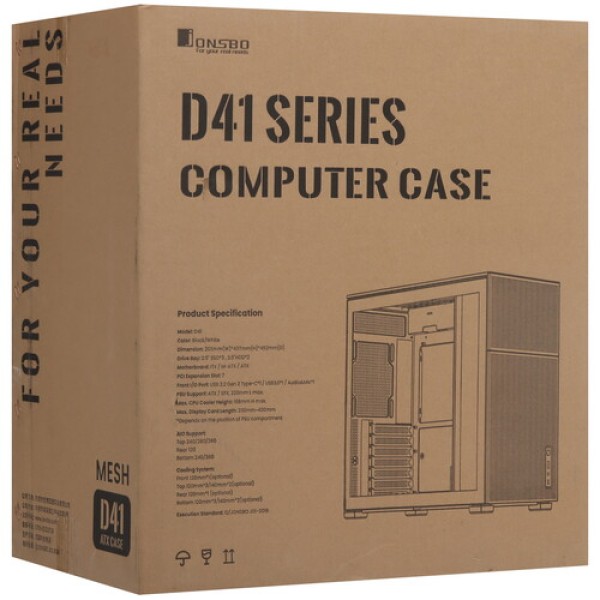 Корпус JONSBO D41 MESH White [D41MESHWhite] белый