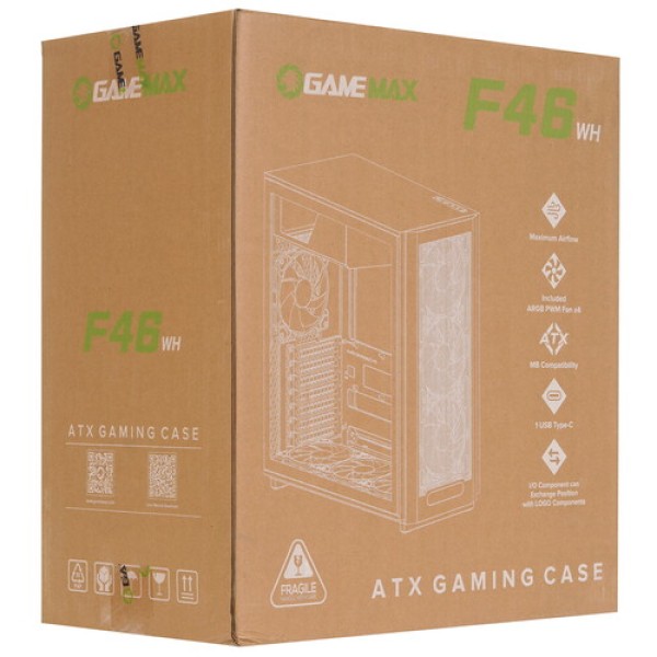 Корпус GameMax F46 WH белый