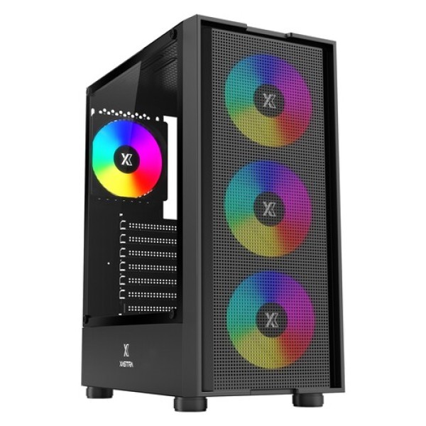 Корпус XASTRA A301 [A301-BK-FC120FRGB-4F-GL] черный