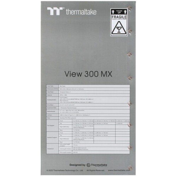 Корпус Thermaltake View 300 MX [CA-1P6-00M1WN-00] черный